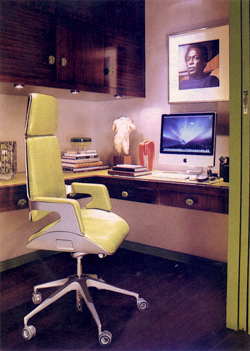 Architectural Digest Dec '09 p67 Custom leather office