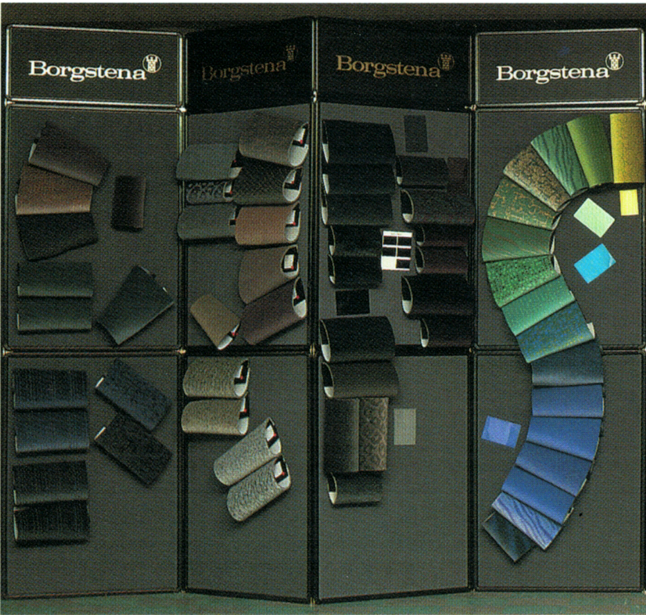 Color forecast of leather and fabric for Borgestena