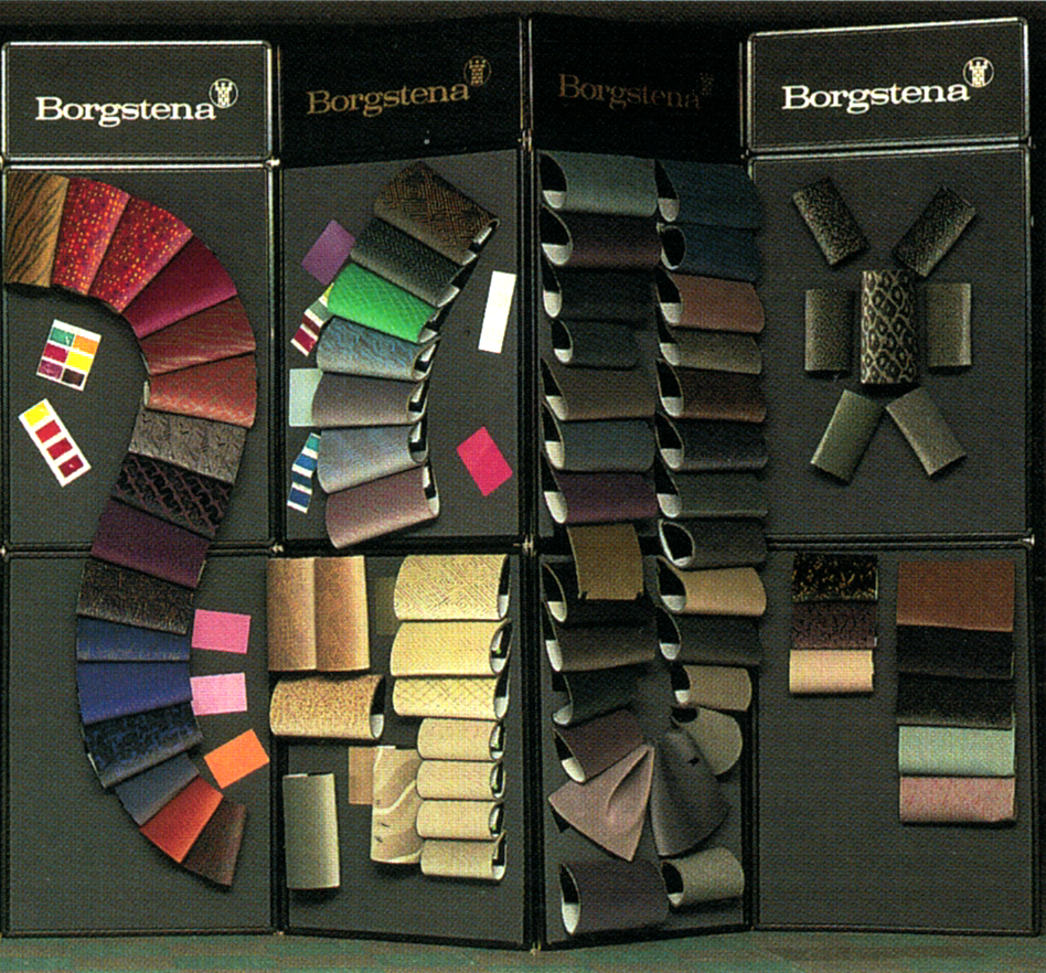 Color forecast of leather and fabric for Borgestena