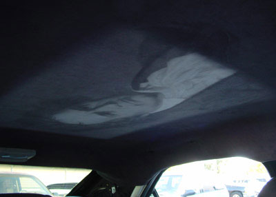 Custom digital image of Beethoven on car interior roof panel