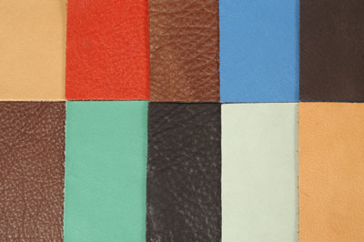 Natural grained leathers